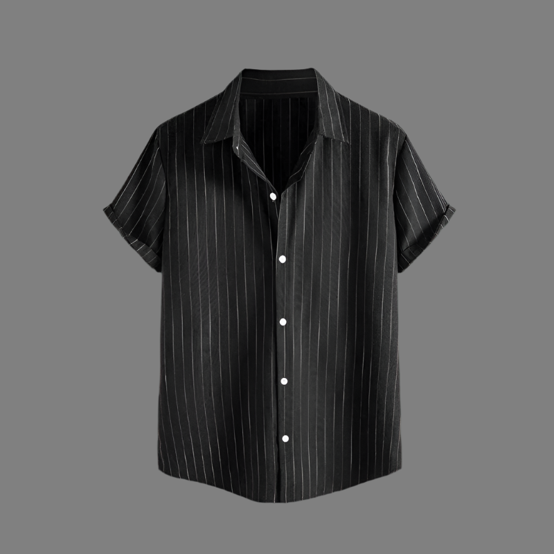 Striped Short-Sleeve Shirt | Lightweight & Breathable | Perfect for Summer