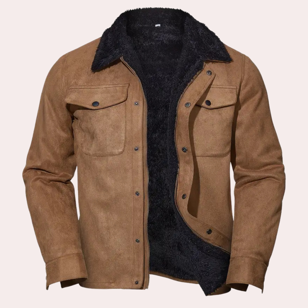 Sherpa-Lined Suede Jacket | Warm & Rugged | Classic Western Style