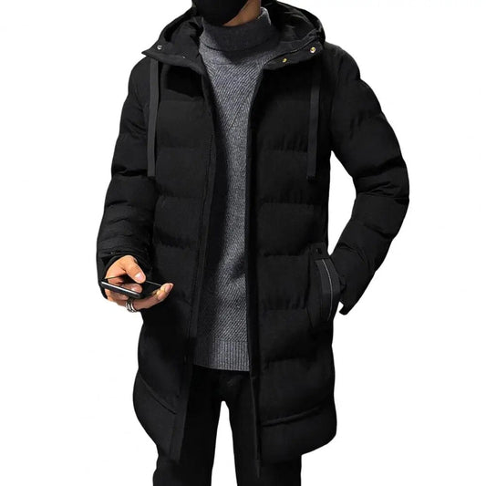 Men’s Long Puffer Jacket | Warm & Windproof | Winter Essential