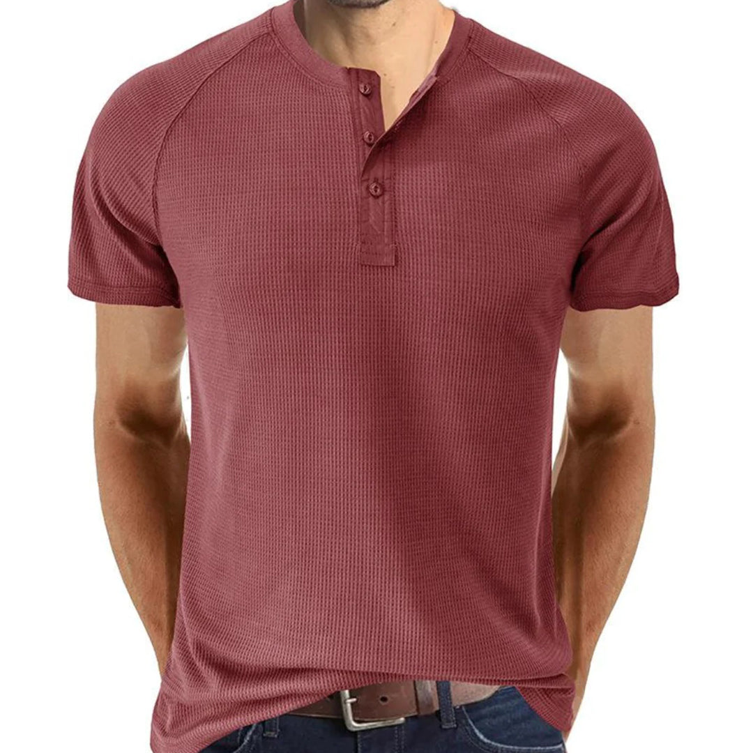 Men’s Henley T-Shirt | Short Sleeve | Casual & Stylish