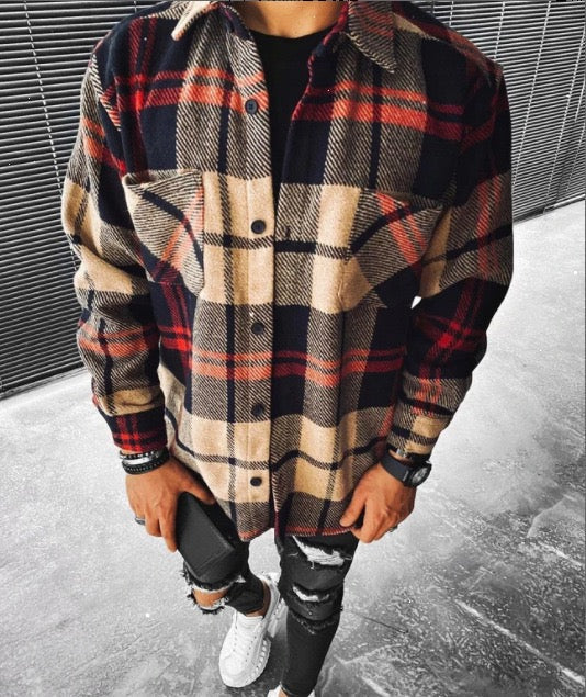 Men’s Flannel Shacket | Soft Blend | Casual & Versatile