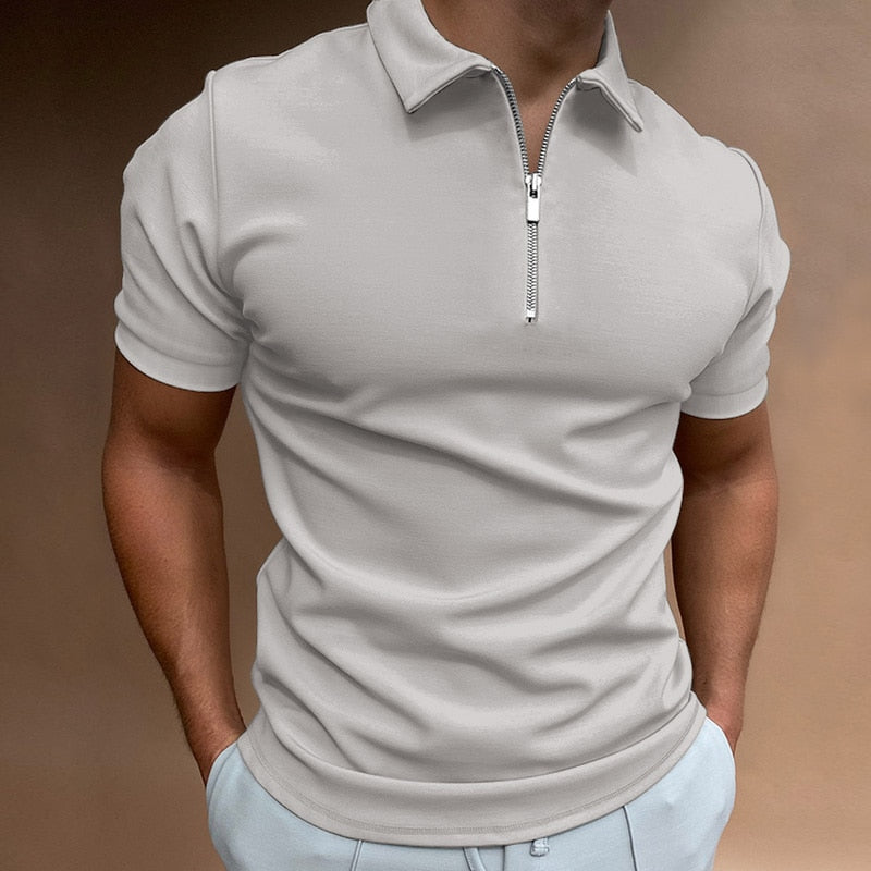 Men’s Zip Polo Shirt | Slim Fit | Stylish & Breathable