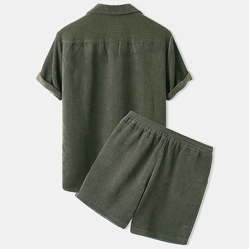 Short-Sleeve Shirt & Shorts Set | Lightweight | Casual & Stylish