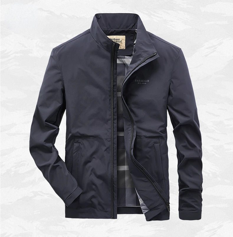 Lightweight Stand Collar Jacket | Casual & Versatile