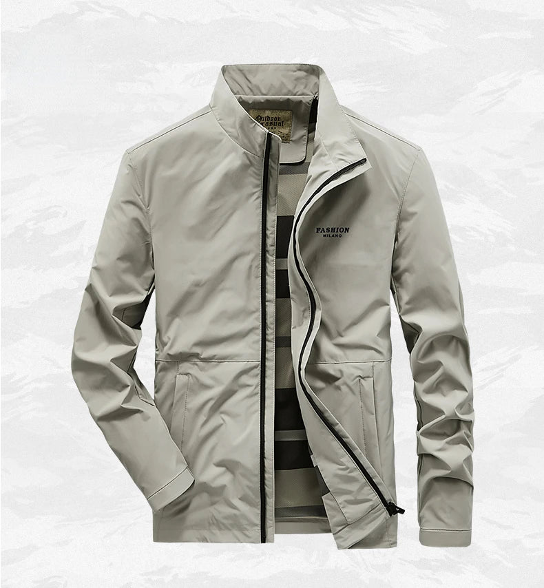 Lightweight Stand Collar Jacket | Casual & Versatile