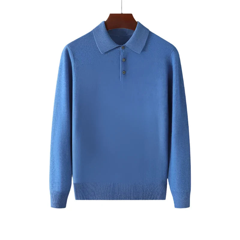 Long-Sleeve Knit Polo | Elegant & Comfortable | Smart-Casual Essential