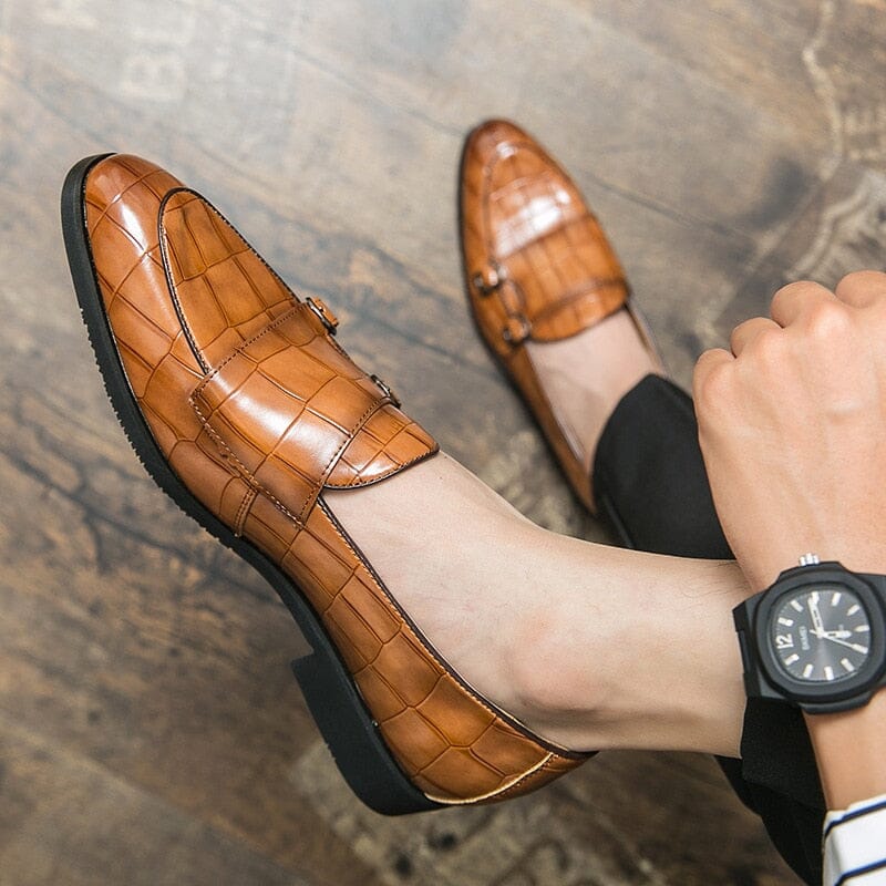 Crocodile-Pattern Leather Loafers | Elegant & Stylish | Smart-Casual Essential