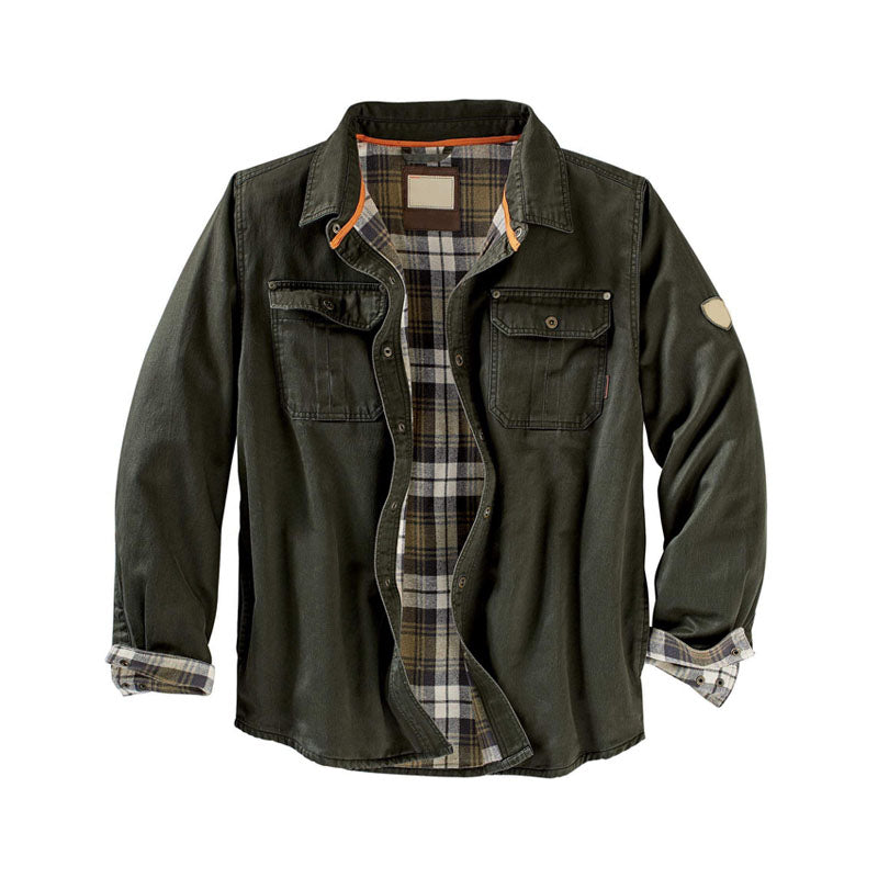 Flannel-Lined Work Jacket | Cotton | Rugged & Warm