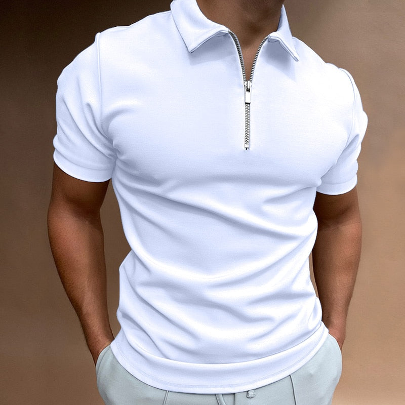 Men’s Zip Polo Shirt | Slim Fit | Stylish & Breathable