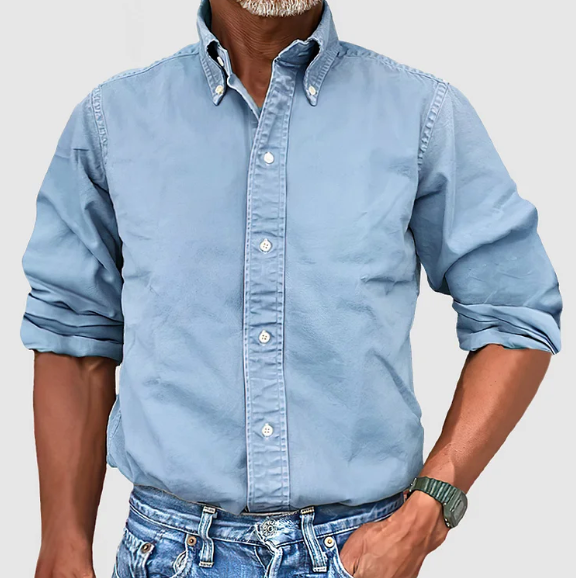 Cotton Button-Up Shirt | Men's | Classic & Breathable