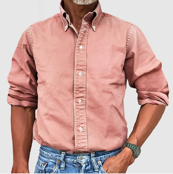 Cotton Button-Up Shirt | Men's | Classic & Breathable