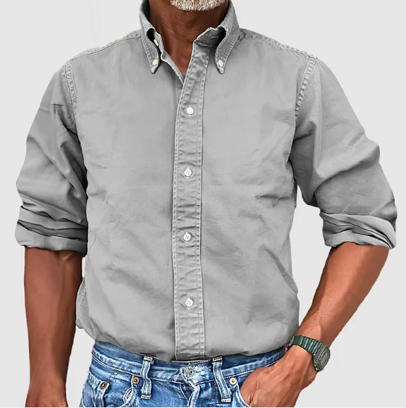 Cotton Button-Up Shirt | Men's | Classic & Breathable