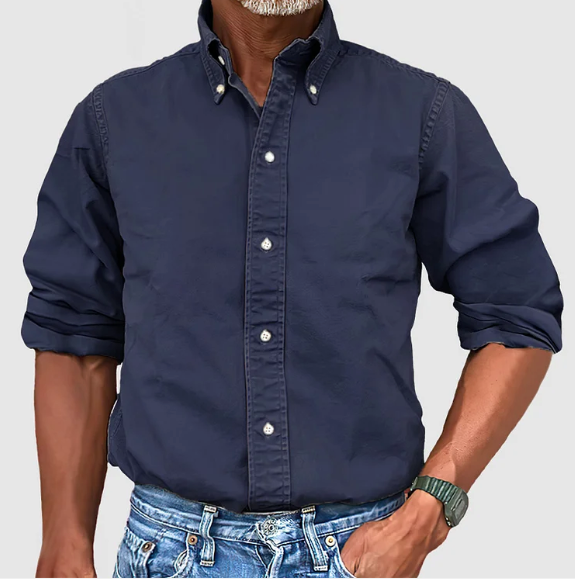 Cotton Button-Up Shirt | Men's | Classic & Breathable