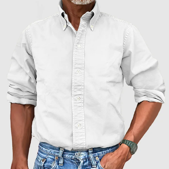 Cotton Button-Up Shirt | Men's | Classic & Breathable