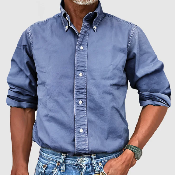 Cotton Button-Up Shirt | Men's | Classic & Breathable