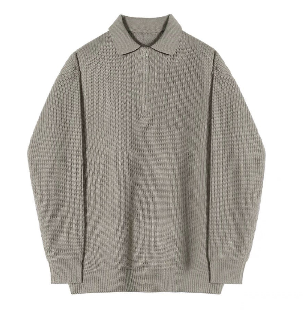 Men's Ribbed Knit Polo Sweater | Soft Knit | Modern & Minimalist