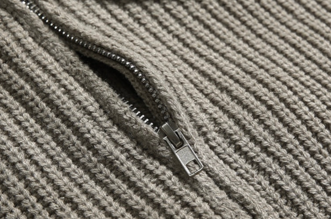 Men's Ribbed Knit Polo Sweater | Soft Knit | Modern & Minimalist