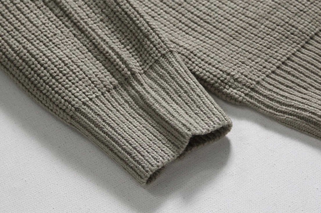 Men's Ribbed Knit Polo Sweater | Soft Knit | Modern & Minimalist