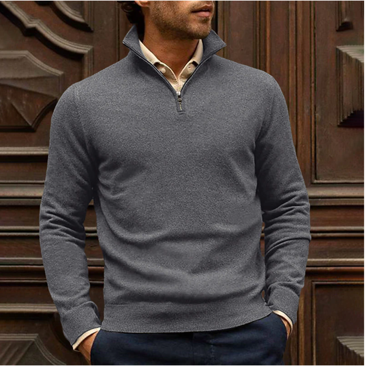 Quarter-Zip Sweater | Warm | Classic & Versatile