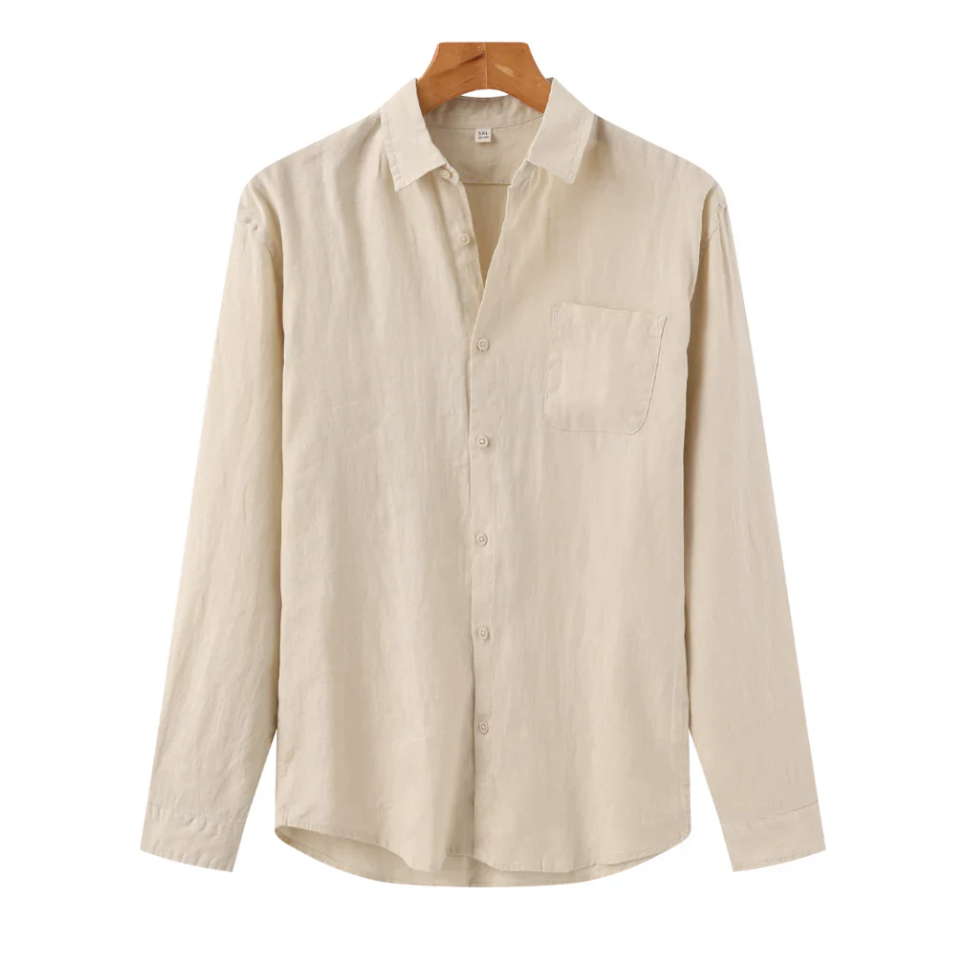 Cotton-Linen Long-Sleeve Shirt | Breathable & Stylish