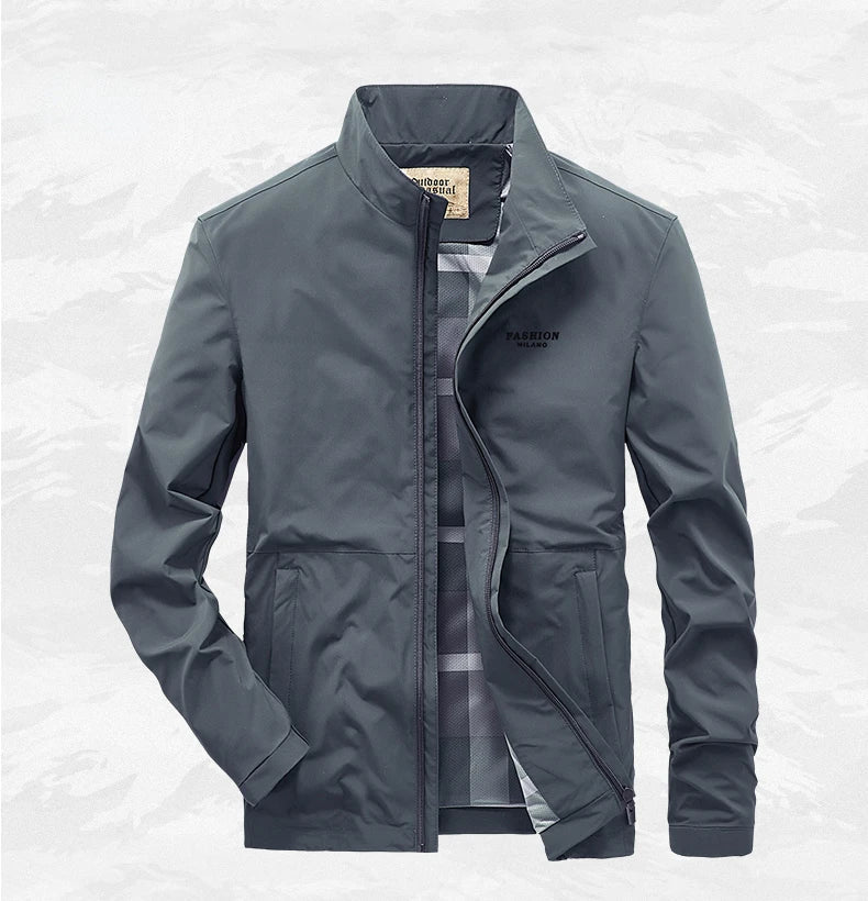 Lightweight Stand Collar Jacket | Casual & Versatile