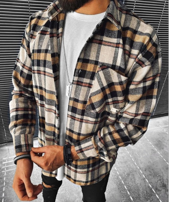 Men’s Flannel Shacket | Soft Blend | Casual & Versatile