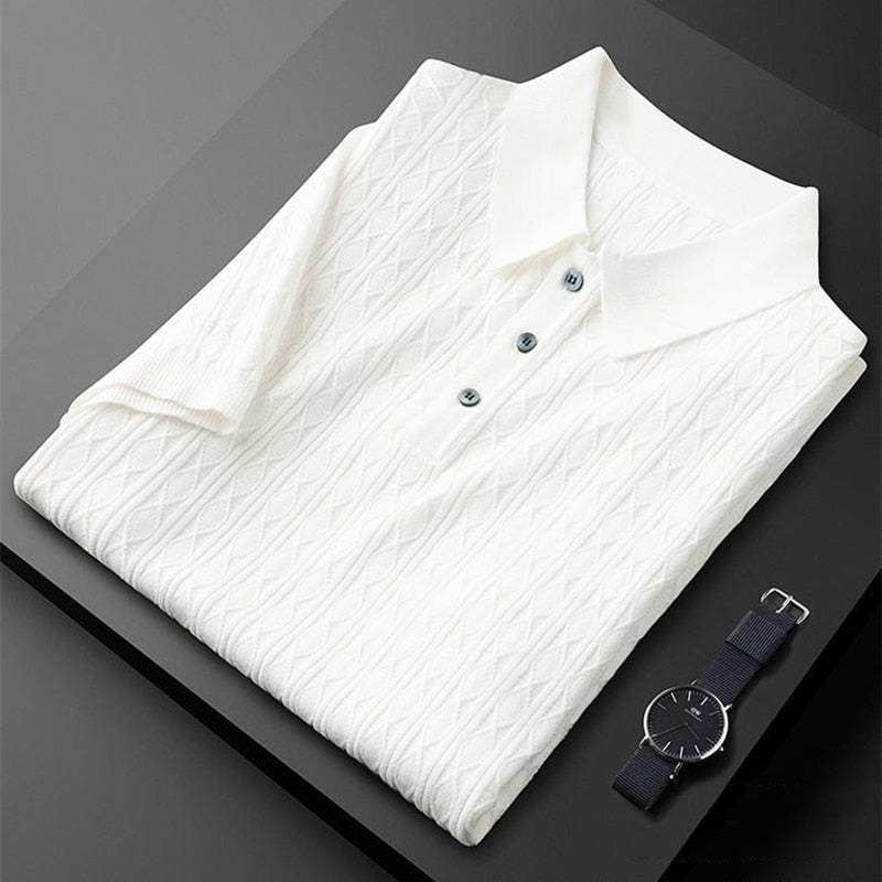 Textured Knitted Polo | Soft & Stylish | Smart-Casual Essential