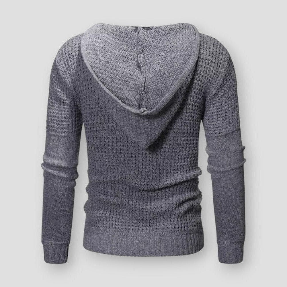 Knitted Button-Up Hoodie | Warm & Stylish | Casual Comfort