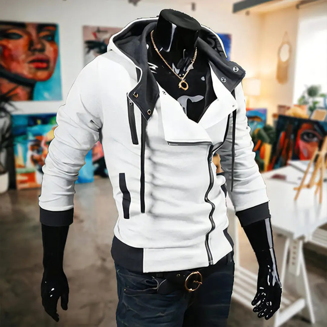 Asymmetrical Zip Hoodie | Slim Fit | Modern Streetwear