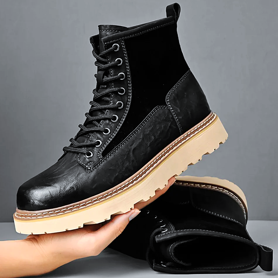 Leather Lace-Up Boots | Durable & Stylish | Rugged Outdoor Essential