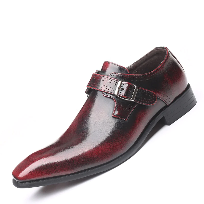 Patent Leather Monk Strap Shoes | Elegant & Stylish | Formal