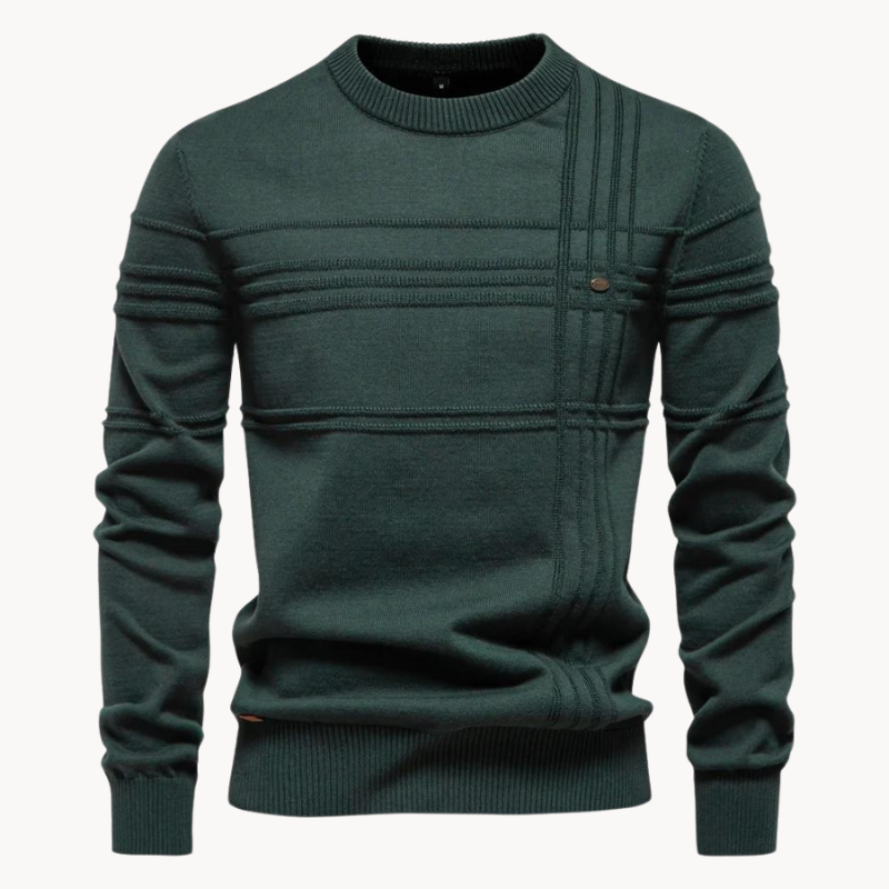 Textured Knit Sweater | Crew Neck | Soft & Stylish