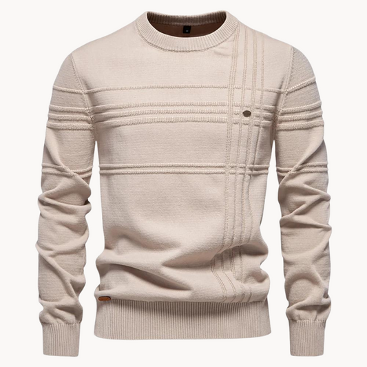 Textured Knit Sweater | Crew Neck | Soft & Stylish