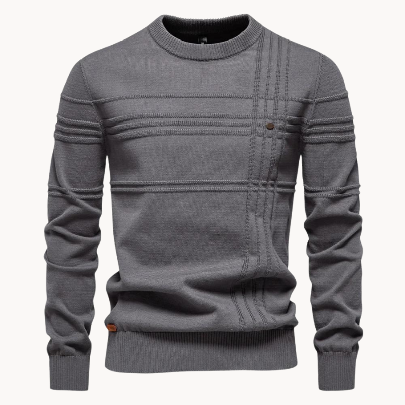 Textured Knit Sweater | Crew Neck | Soft & Stylish