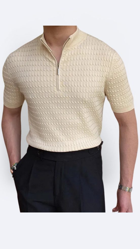 Textured Knit Polo | Lightweight & Stylish | Modern Smart-Casual