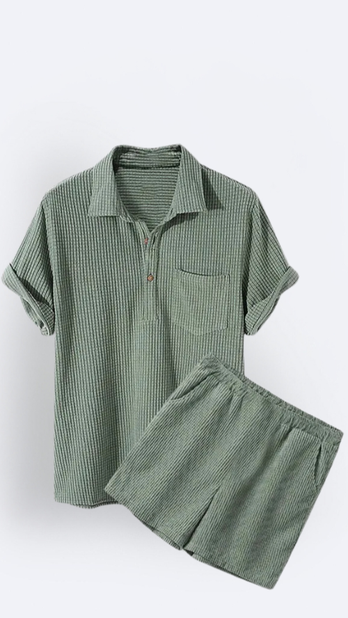 Men’s Summer Polo Set | Lightweight & Stylish | Relaxed Two-Piece Outfit