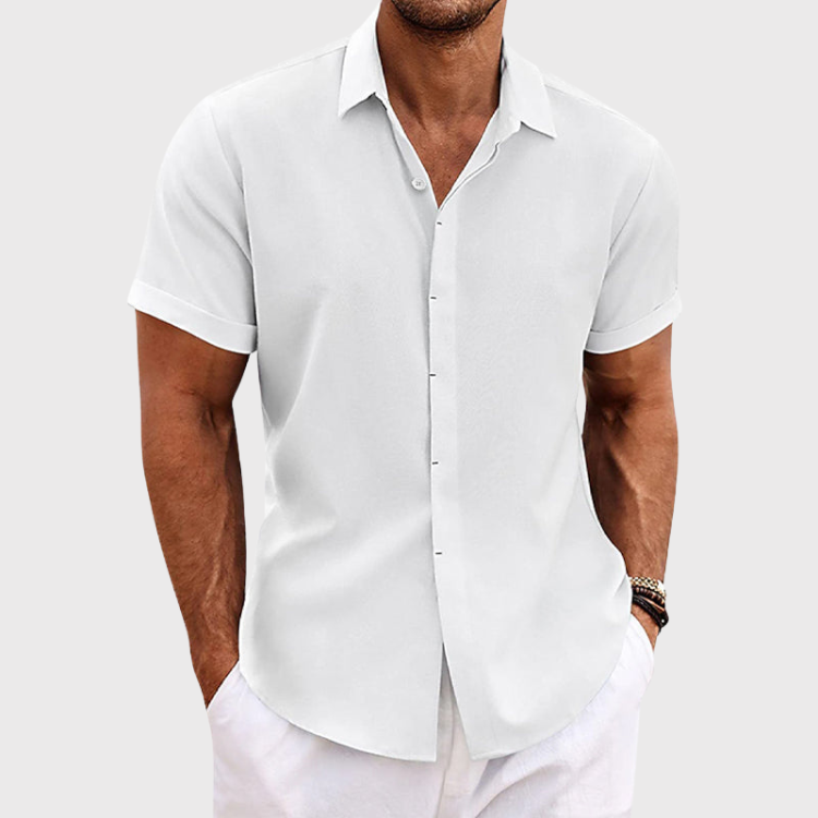 Linen Short-Sleeve Shirt | Lightweight & Breathable | Classic Summer Style