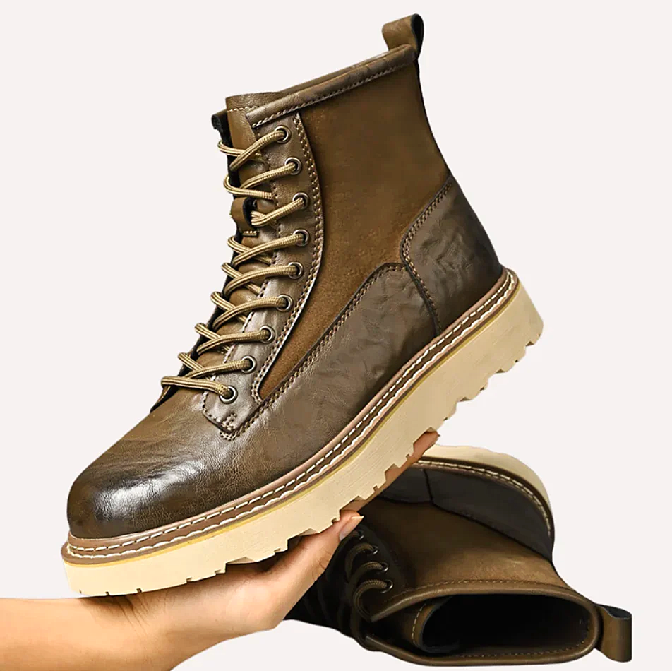 Leather Lace-Up Boots | Durable & Stylish | Rugged Outdoor Essential