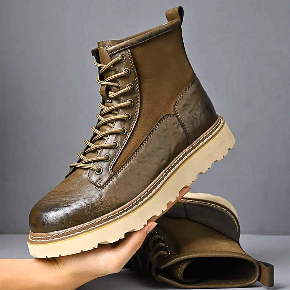 Leather Lace-Up Boots | Durable & Stylish | Rugged Outdoor Essential