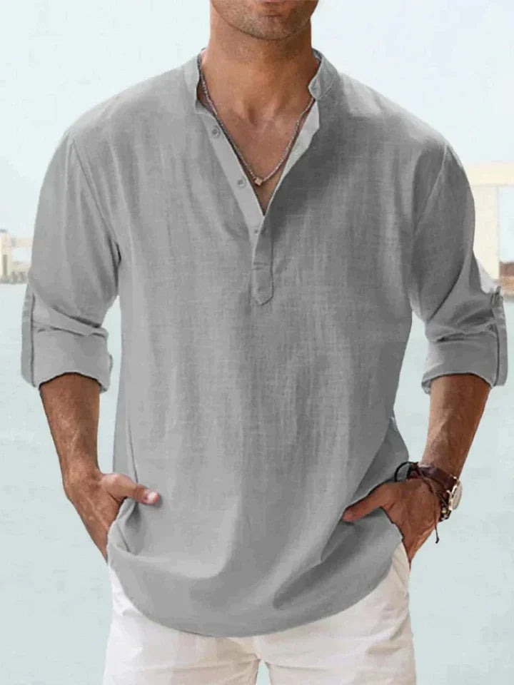 Men’s Linen-Style Shirt | Breathable & Lightweight | Casual & Stylish