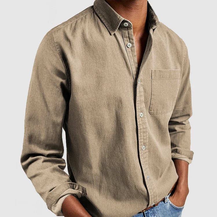 Linen Button-Up Shirt | Men's | Classic & Breathable