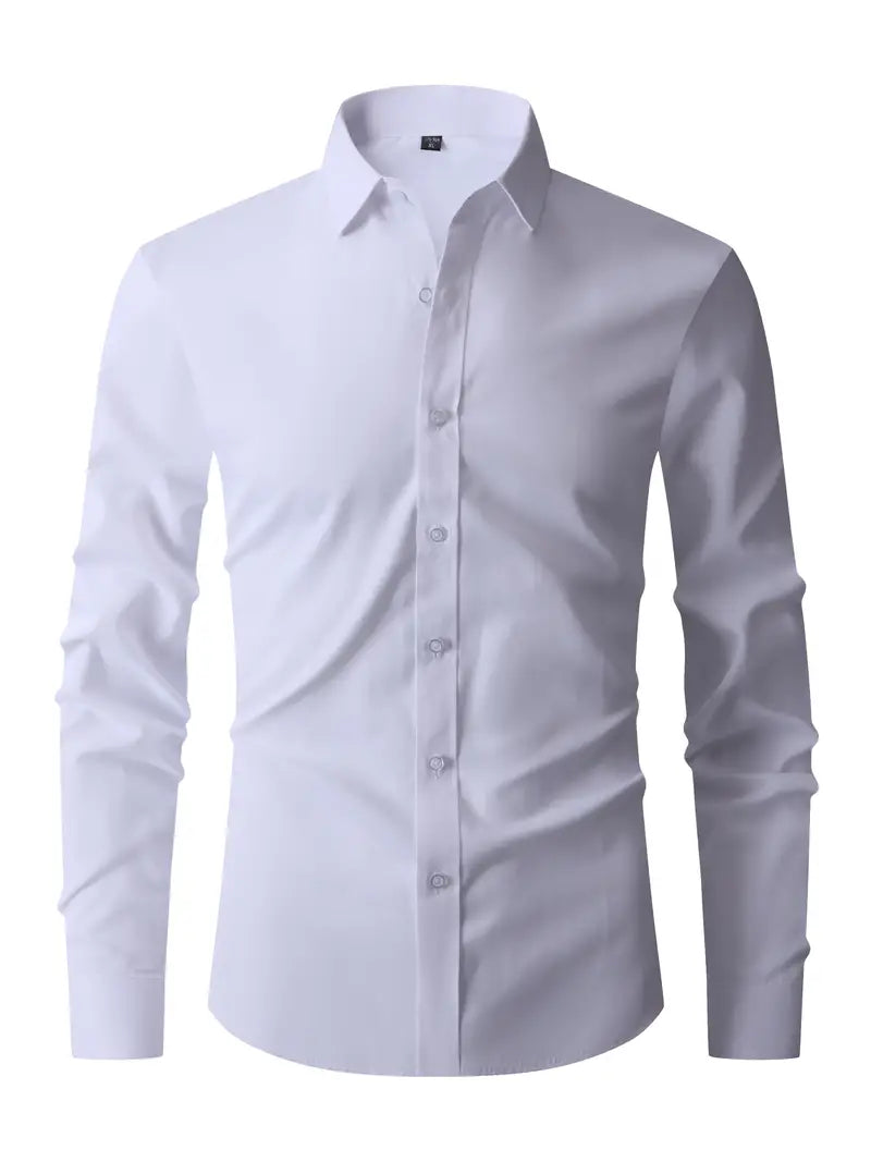 Slim-Fit Dress Shirt | Cotton Blend | Sharp & Versatile