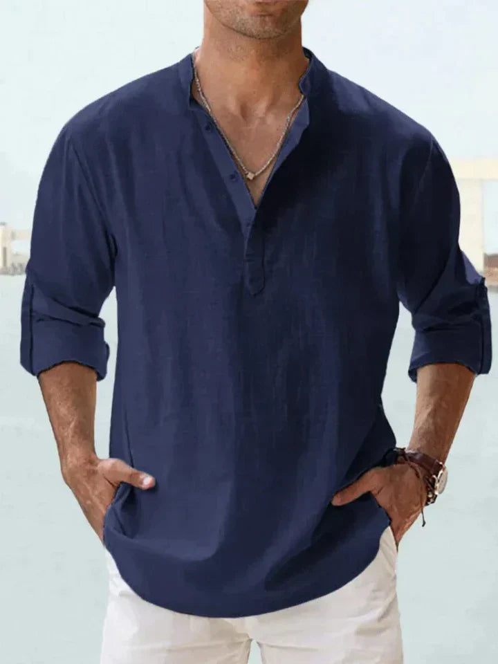 Men’s Linen-Style Shirt | Breathable & Lightweight | Casual & Stylish