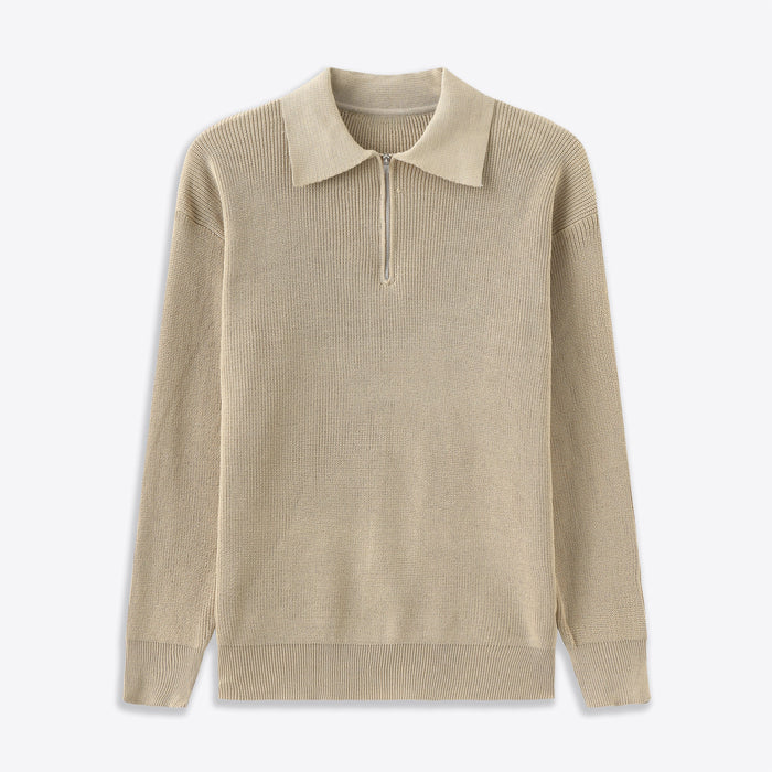 Zip Polo Sweater | Knit | Classic and Versatile