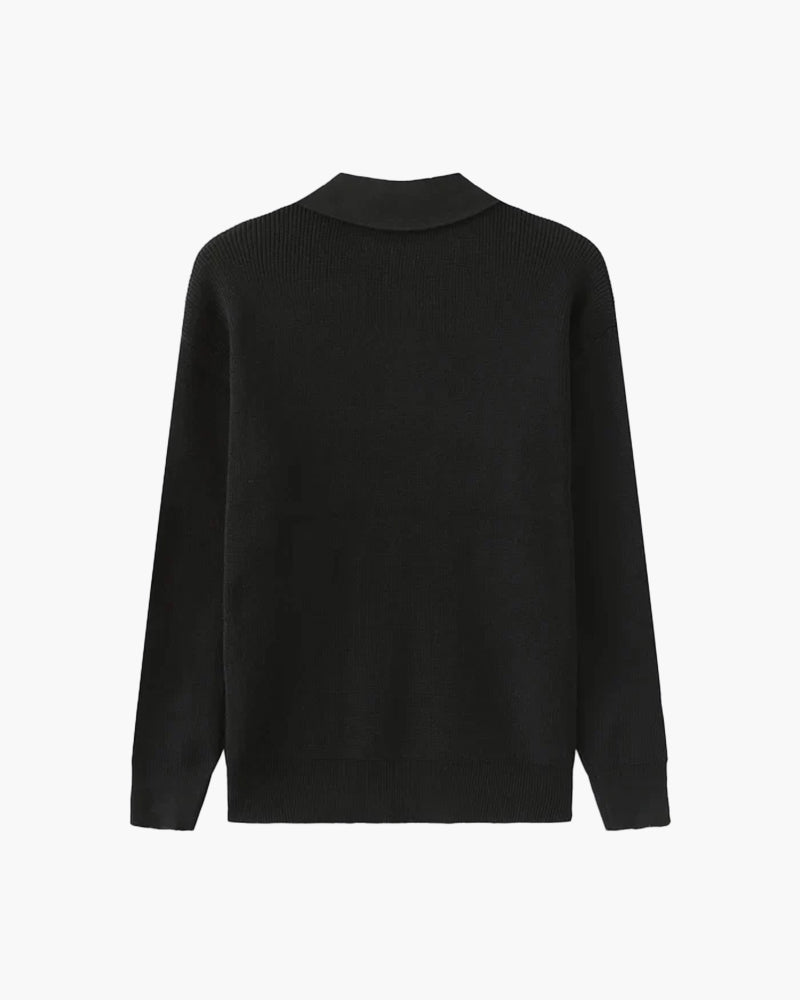 Zip-Collar Sweater | Cotton Blend | Modern & Versatile