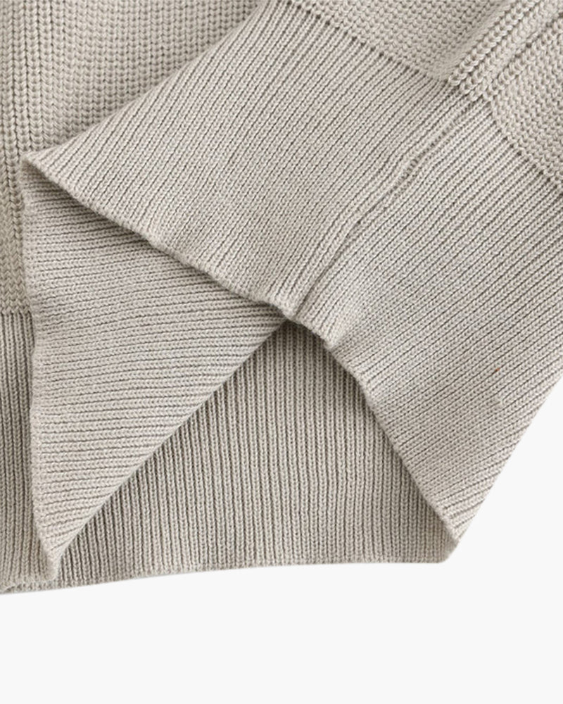 Zip-Collar Sweater | Cotton Blend | Modern & Versatile