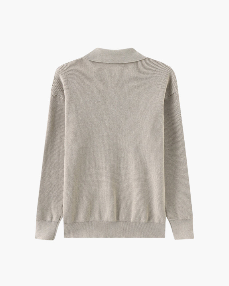 Zip-Collar Sweater | Cotton Blend | Modern & Versatile