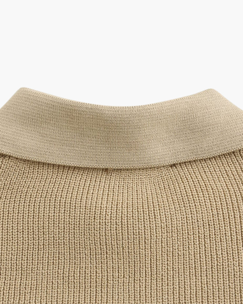 Zip-Collar Sweater | Cotton Blend | Modern & Versatile