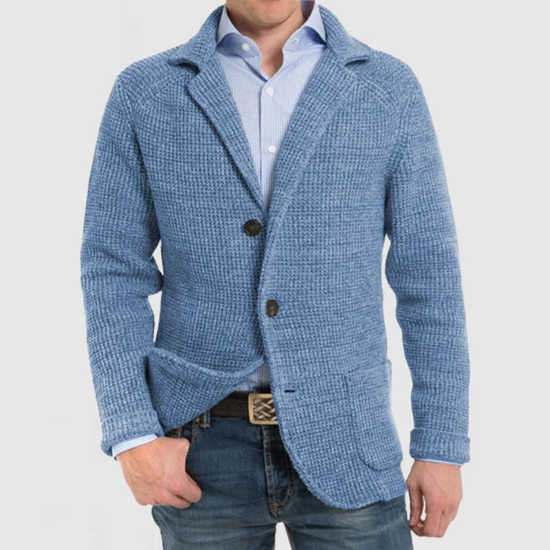 Men’s Knit Blazer Cardigan | Smart-Casual | Warm & Stylish