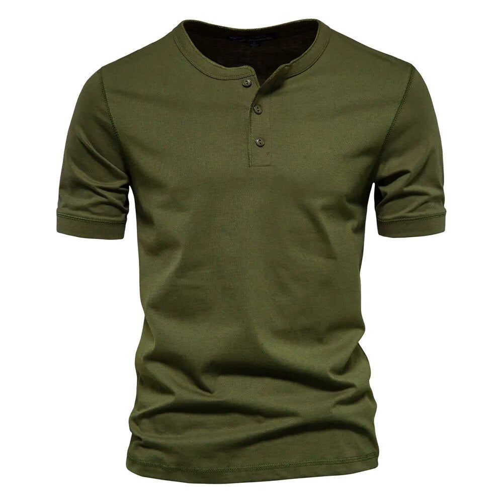 Henley Short-Sleeve T-Shirt | Breathable | Classic Casual Style